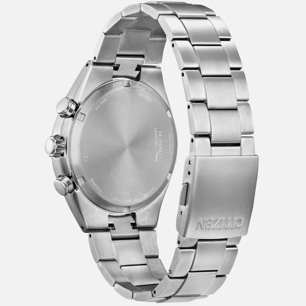 Citizen Men's Sport Eco-Drive Silver Watch 43mm NEW